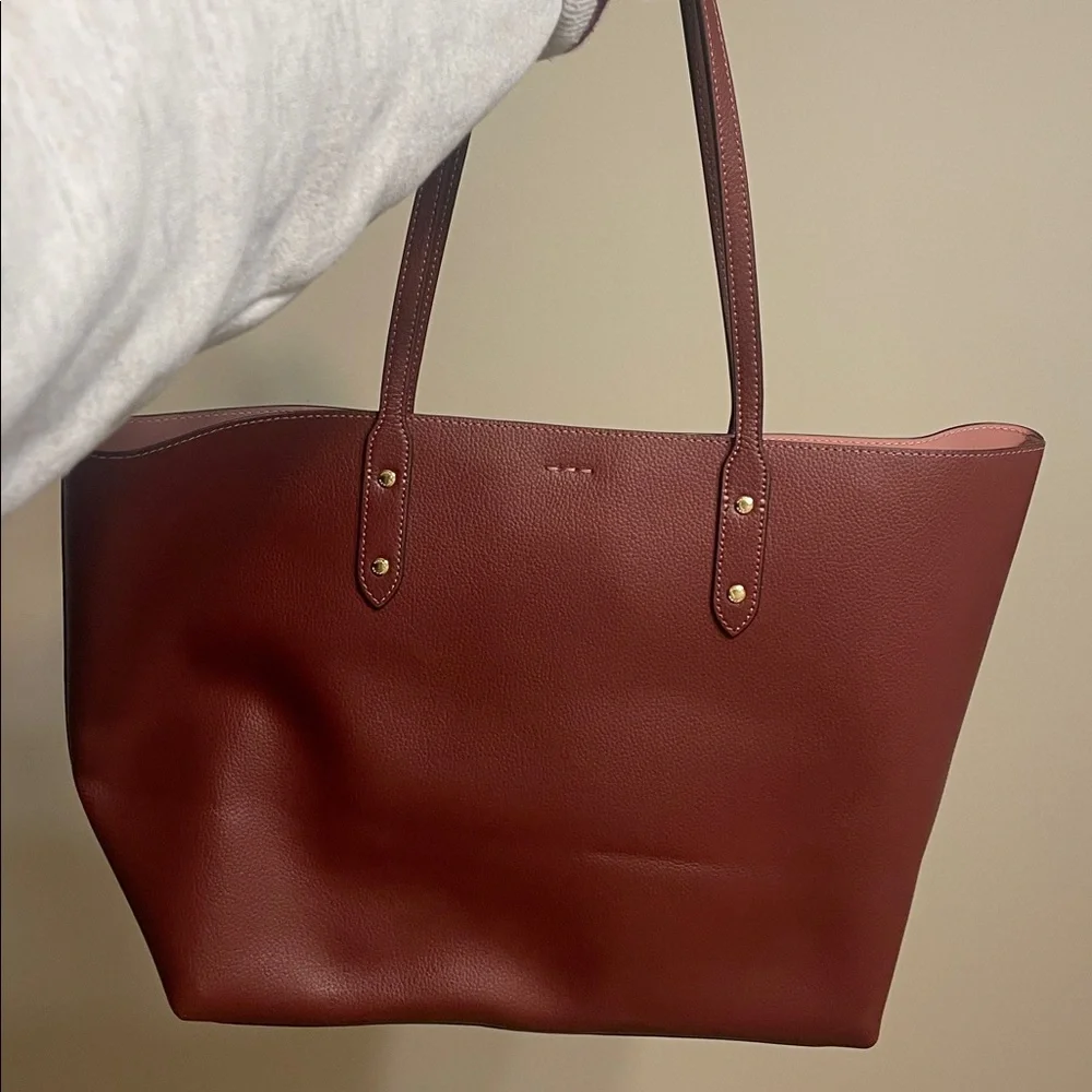 Coach Burgundy Leather Handbag - Picture 3 of 6